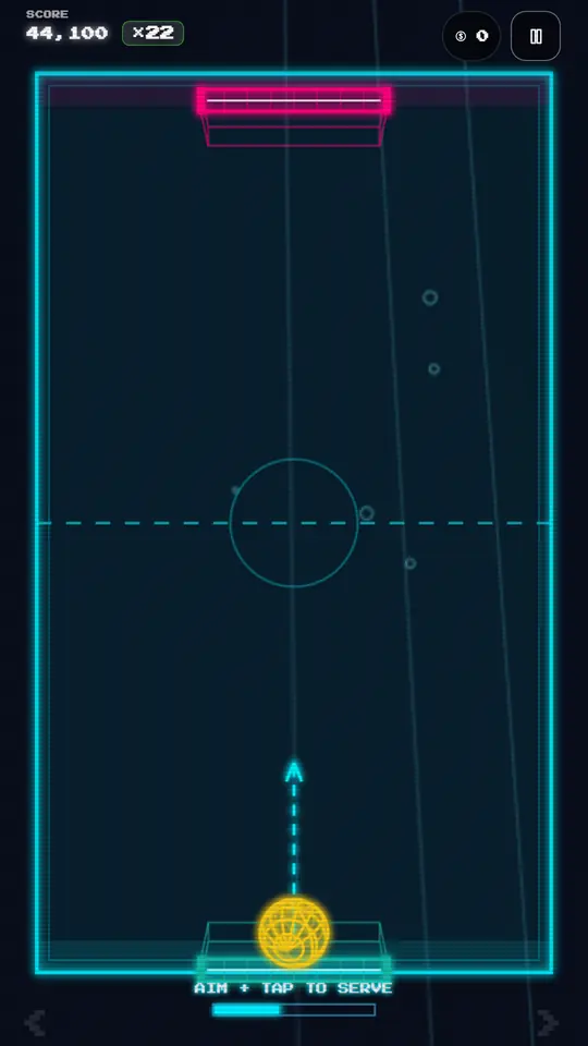 Cyber Rally 3D at high rally speed with the ball trailing light