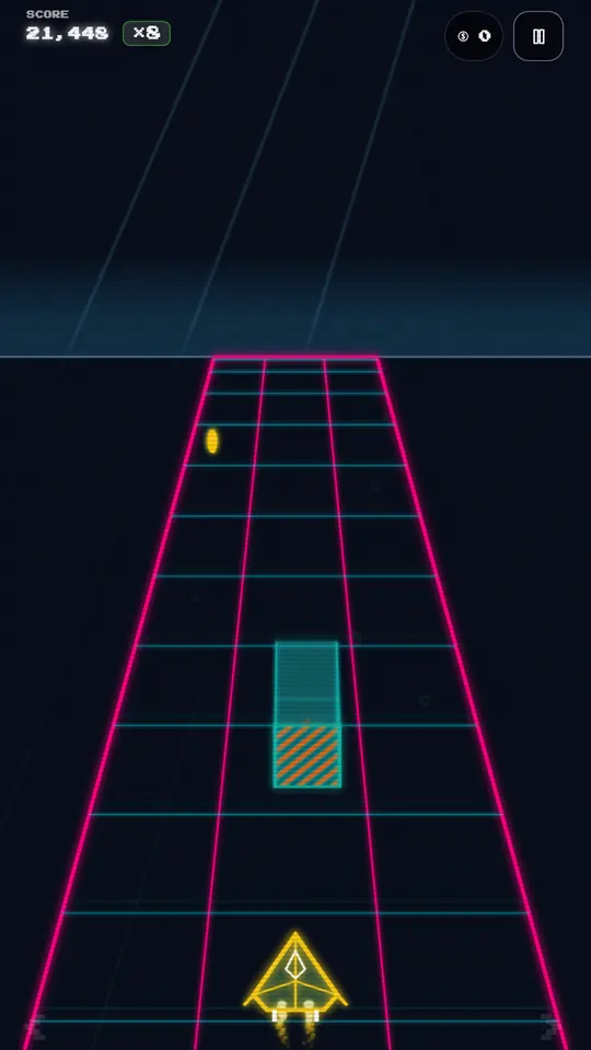 Grid Racer 3D slipstream bonus as the car shaves past a pylon