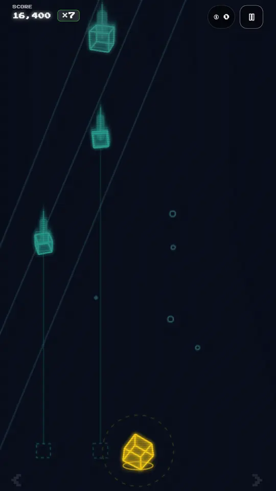 PolyBlock 3D scoring a tight graze as a block passes close by