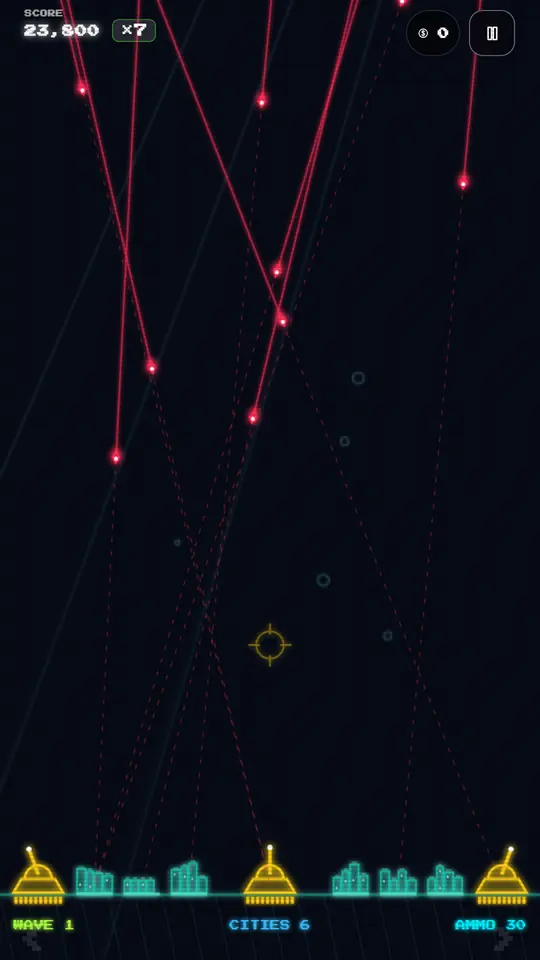 Skyguard 3D intercept detonating against incoming fire above the cities